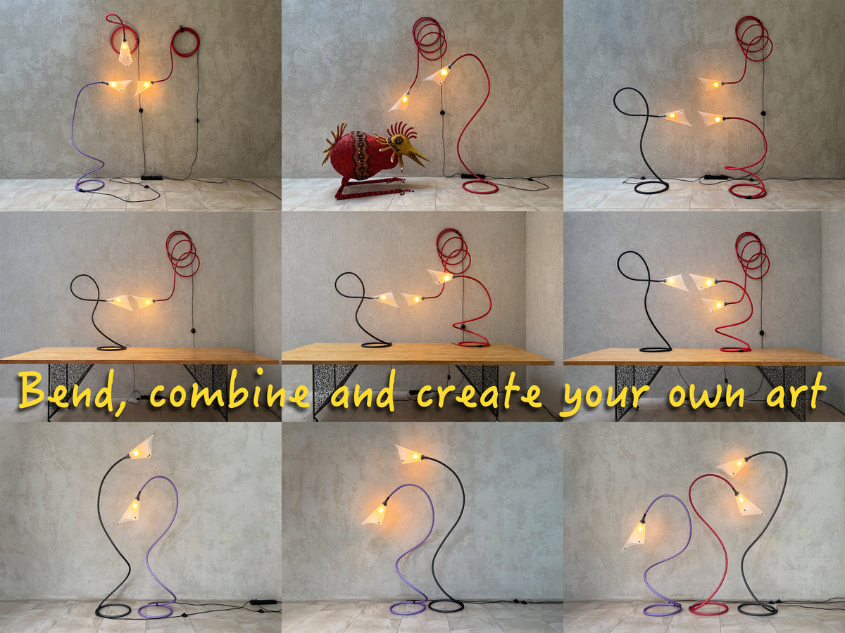 Gift-Ready Flexible Lamp 4-in-1 — Bend It into a Modern Floor Lamp, Table Lamp or Plug-In Wall Sconce + Ready-to-Give Gift